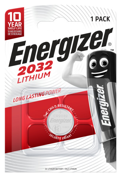 Energizer Lithium CR2032 Coin Cell Pack of 1